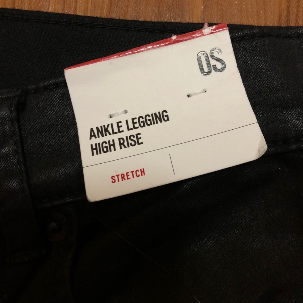 NEW Express High Rise Faux Leather Stretch Jeans - Picture 3 of 7